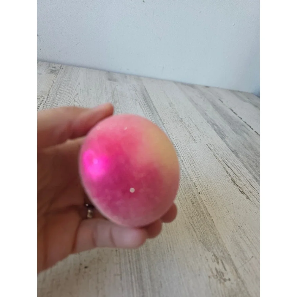 Vintage KC Germany Kurt Adler peach pear plum glass glitter ornament Xmas tree